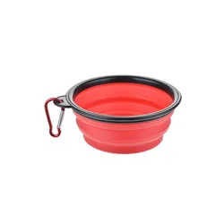 Multi color Collapsible Travel Plastic Foldable Pet Food Feeders Bowls