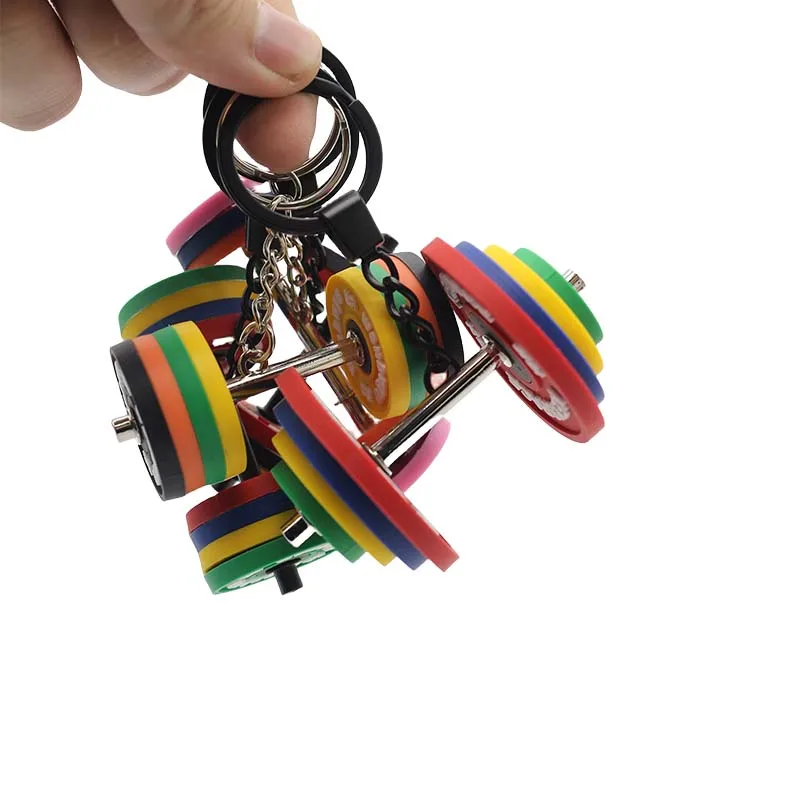 dumbbell commercial set DIY 1kg 24kg pound dumbbell set weights llaveros plate soft keychain exercise dumbbell 10kg keychain