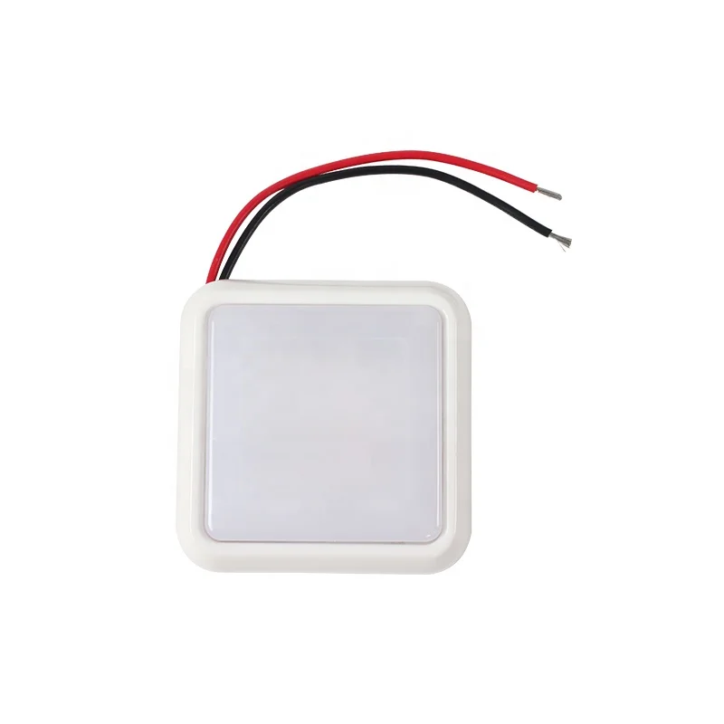 TYTXRV RV Accessories 12V LED Light Slim Warm light Waterproof UV Material Camper Motorhome Yacht Bedroom Square Small top light