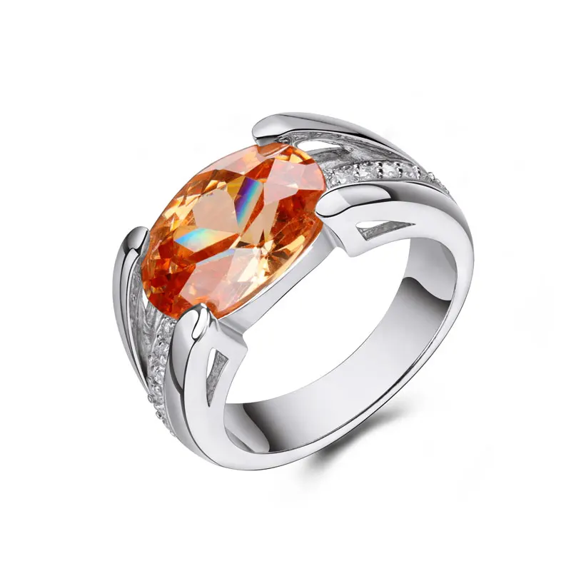 Keiyue three diamond cz stones engagement wedding design ring for men and women sterling silver 925 ring