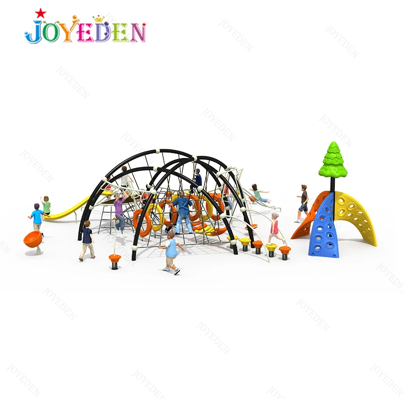 Customize Outdoor Rope Course Adventure amusement park kids rock climbing frame for outdoor playground equipment
