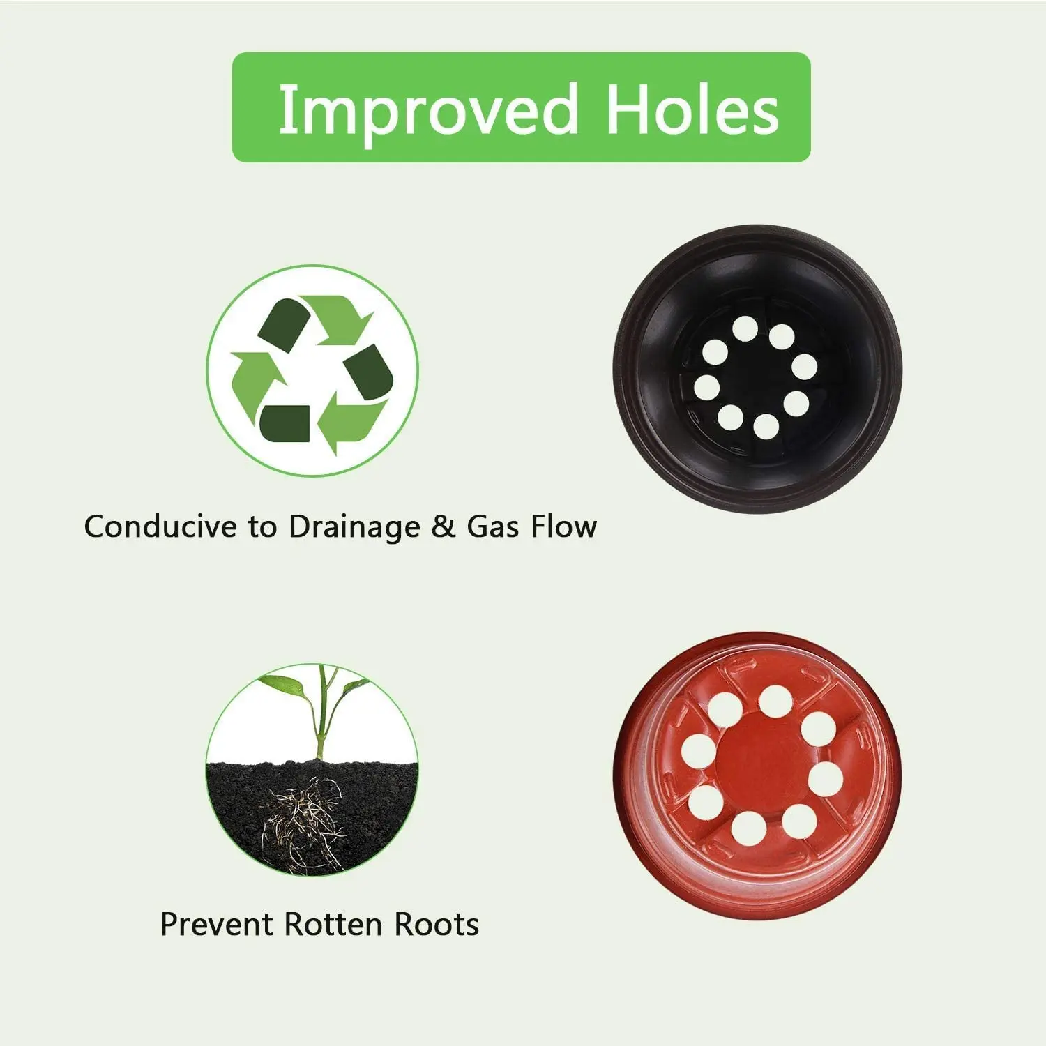 4 Inch Plastic Nursery Pots for Plant Seedling Flower Container Seed Starting Garden Pots Planters