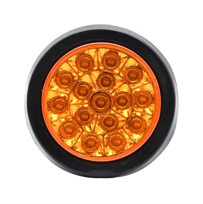 DC12V 24V 16led и 24 Светодиодная круглая лампа для грузовых автомобилей задний фонарь 3 2 Вт 4 8 красный/желтый/белый цвет