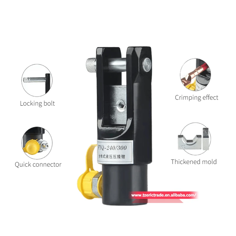 Hydraulic Press Crimping Pliers FYQ-300 Premium Quality 16T Output Steel Material Split Type Range 10mm-300mm2 Pressure Crimping