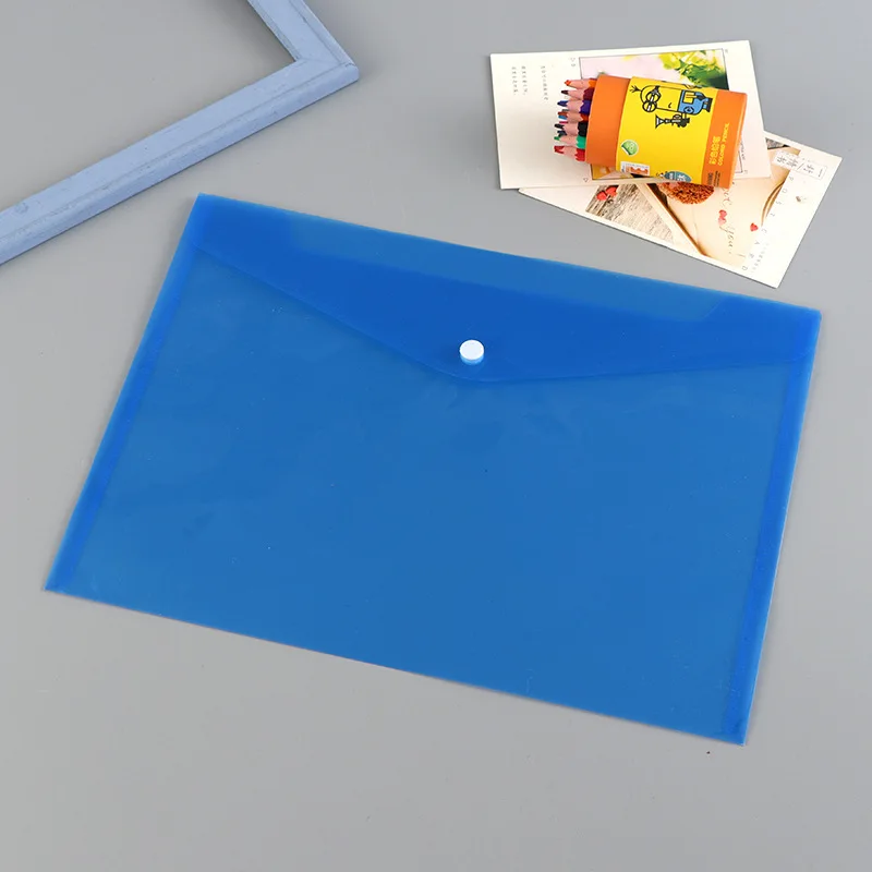 A4 A5 PP Plastic Stud Document Snap Button Wallet Folders File Storage Envelope File