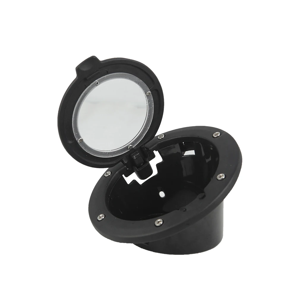 Transparent Fuel Filler Cover Gas Cover Aluminum Alloy Gas Tank Door Exterior Accessories for Jeep Wrangler 2007-2018 JK JKU