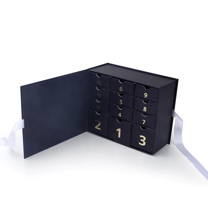 Wholesale Latest Design Luxury Custom Christmas Gift Box Manufacturer Advent Calendar 12 Day