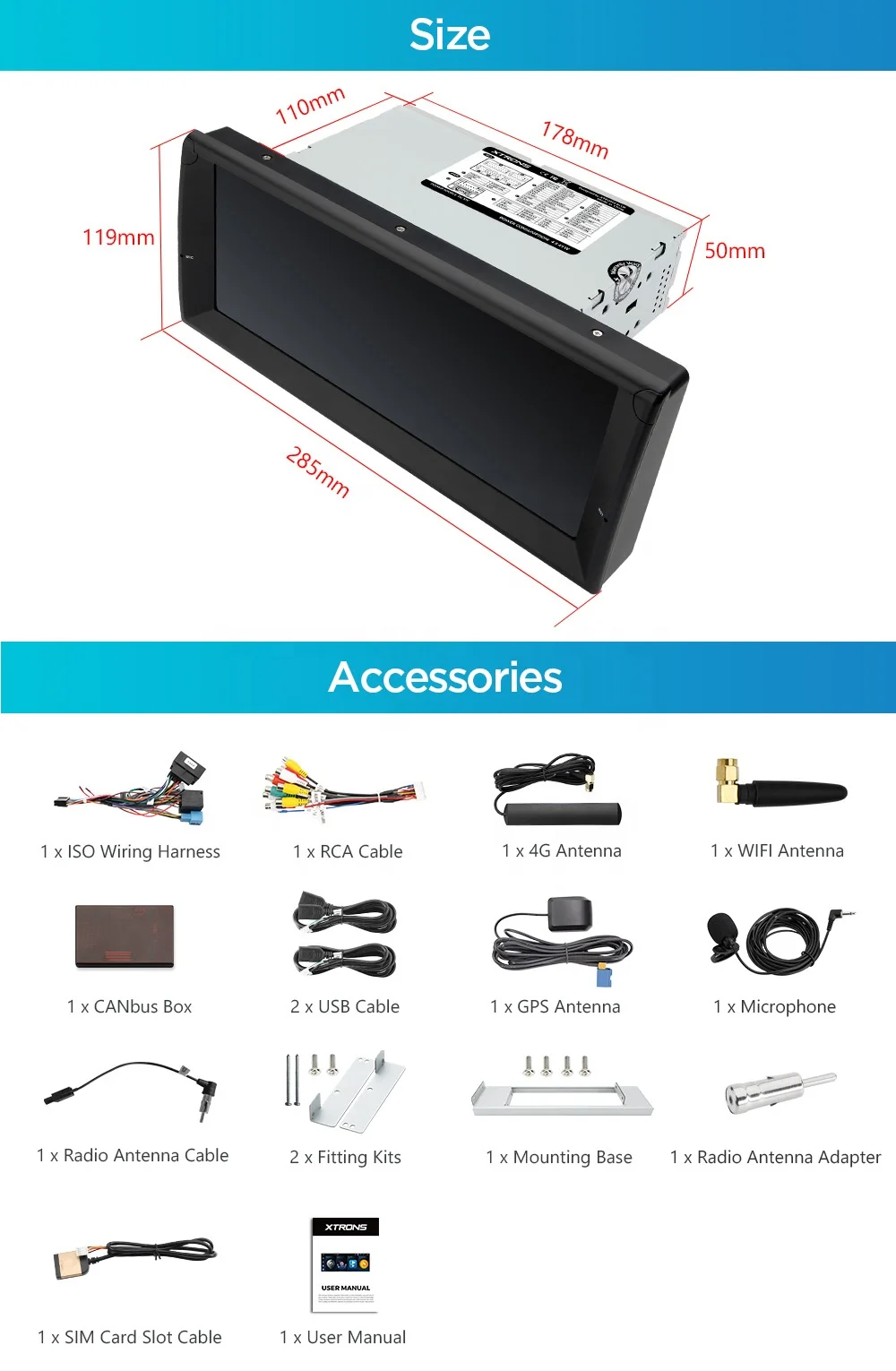 XTRONS 10.25 Inch Car Android Player 8Core 128G With Carplay 4G LTE Android Auto Radio De Coche Android For BWM E39 M5 E38