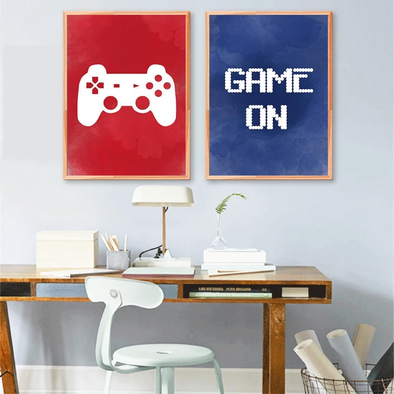 Настенный постер для видеоигр PS4 украшение игровой комнаты настенное детской художественный декор холщовая