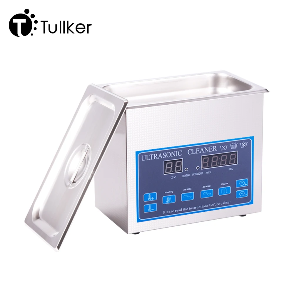 Tullker 4.5L Ultrasonic Cleaner Tank Printhead Circuit Board Degas Sweep Frequency 28KHZ 40KHZ 4L Ultrasonic Washing Equipment
