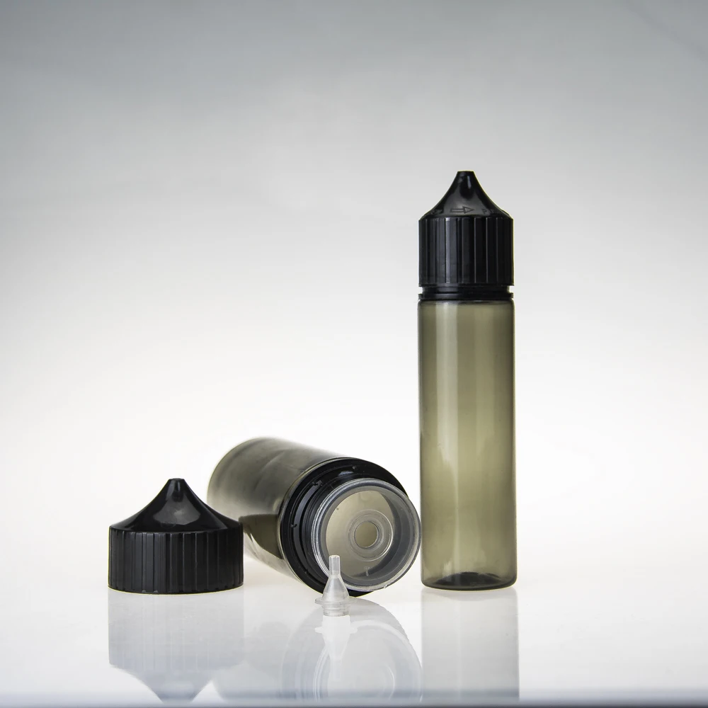 transparent black 30ml 60ml 100ml 120ml plastic PET squeeze dropper liquid V3 bottle with tamper proof lids