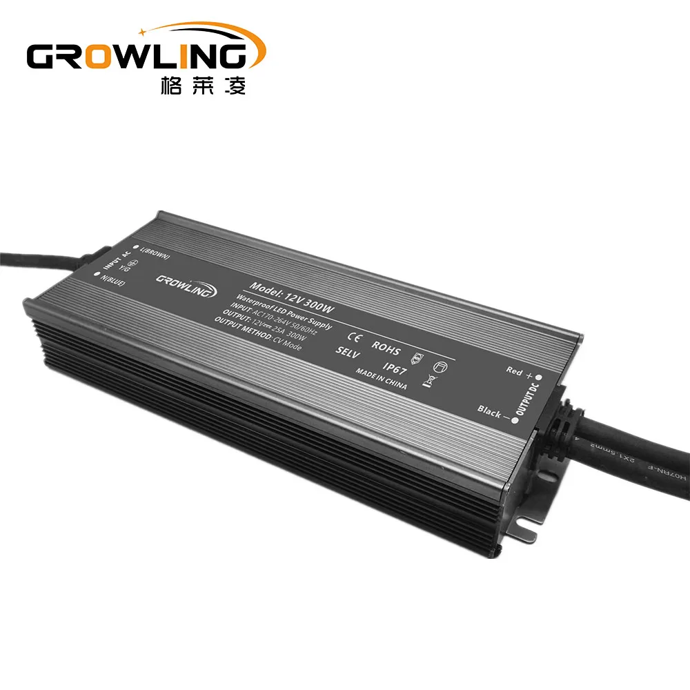 Outdoor Waterproof IP68 12V 400W LED Power Supply Transformer 110V 220V Constant Voltage LED Driver for neon light