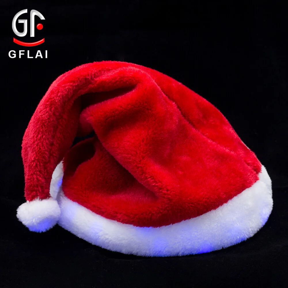 Wholesale Personalized Light Up Christmas Hat Santa Claus For Adults