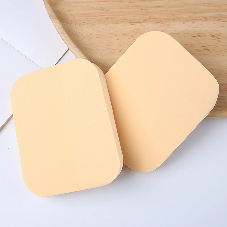 Reusable 2pcs soft square face wash powder puff facial washing puff sponges make up remover facial cleaning puff Z310