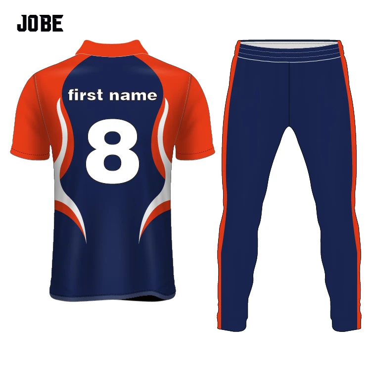 austrialan men high quality white cricket uniforms print black custom sublimation cricket uniform