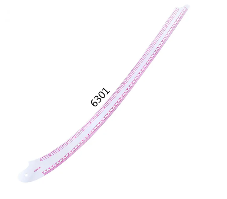 Пластиковая изогнутая прямоугольная линейка для шитья, инструмент для рукоделия и рисования, поставка «сделай сам», 6 узоров на выбор, линейка с французской кривой