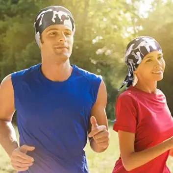 Wholesale Custom Logo Do Rag Skull Caps for Sporty Rags Helmet Liner Cooling Headband Cycling Motorcycle Head Wrap Bandanas