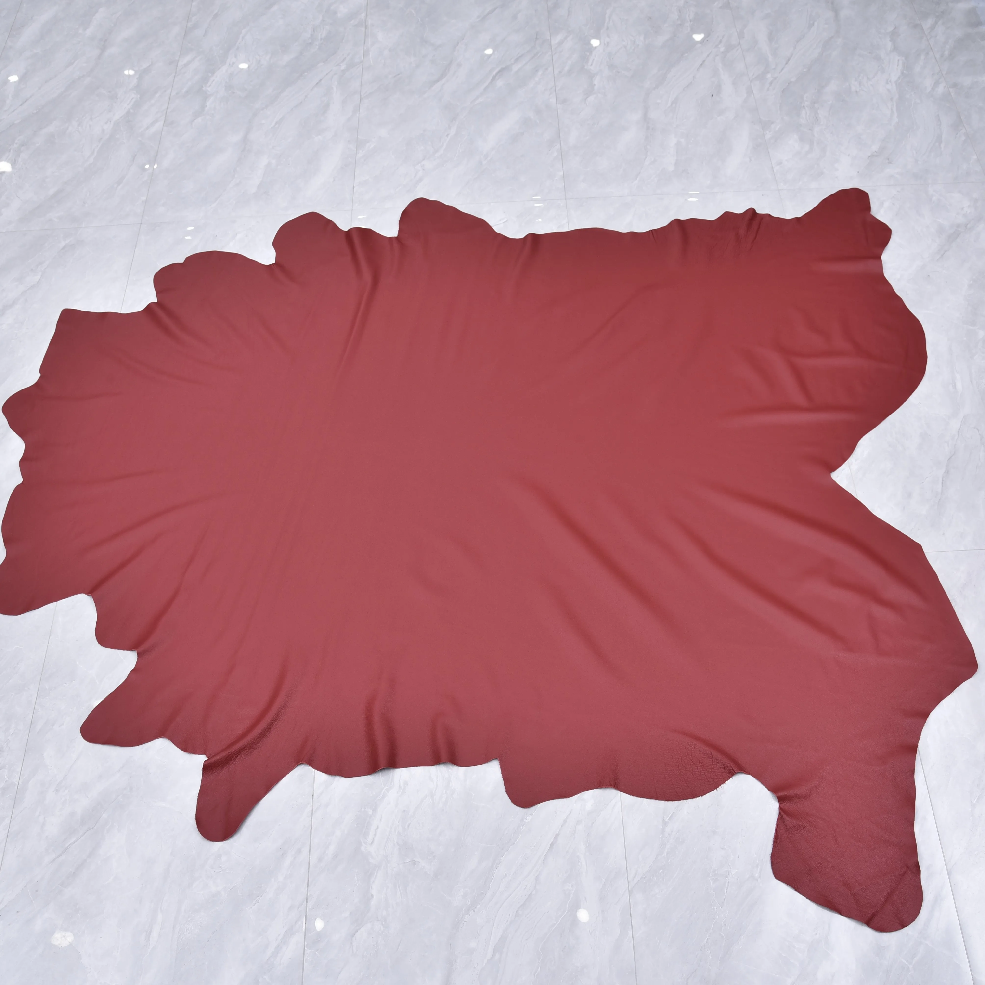 wholesale custom color full hide 100% pure genuine red cow leather products lot stock