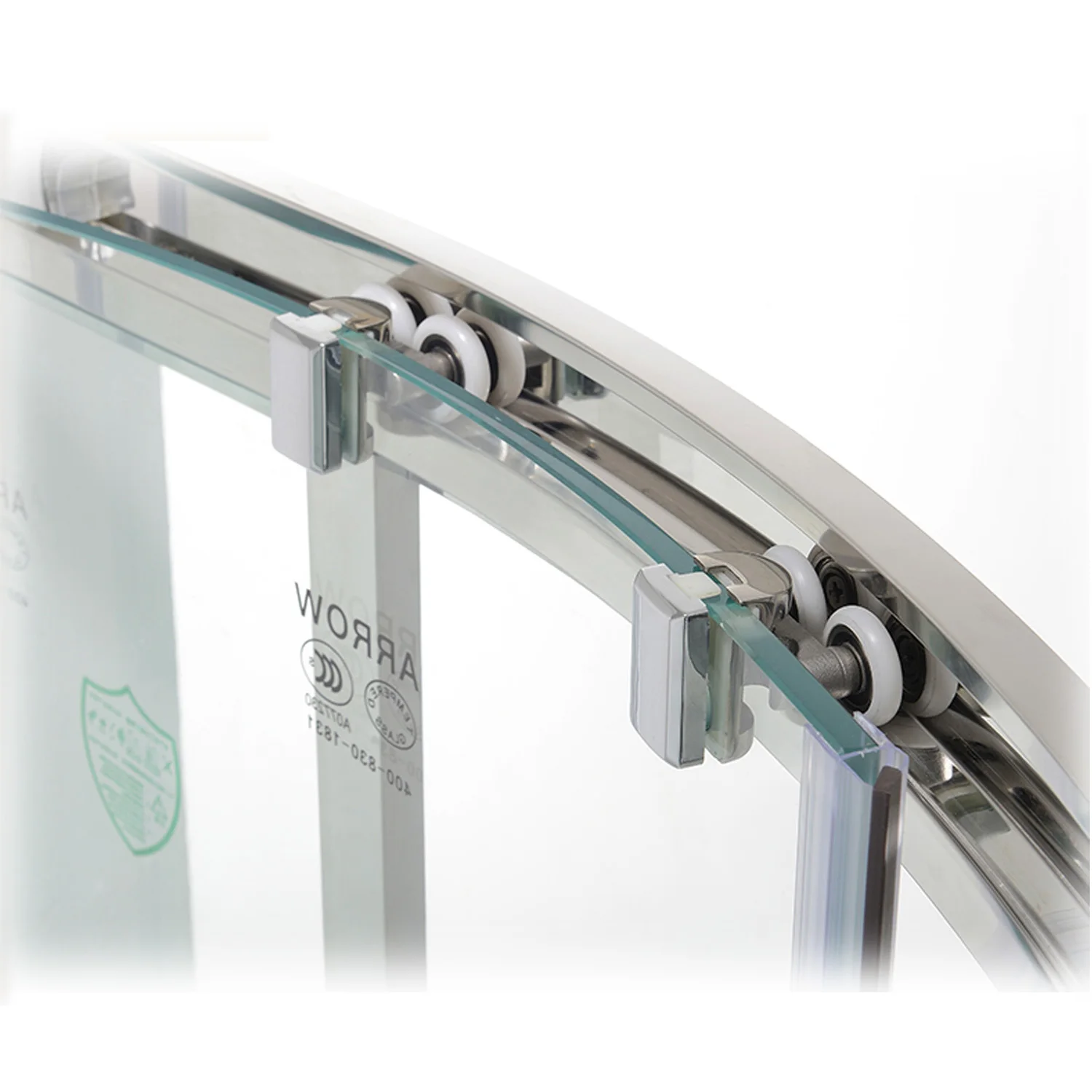 
italian style wc toilet glass shower room with wheel 