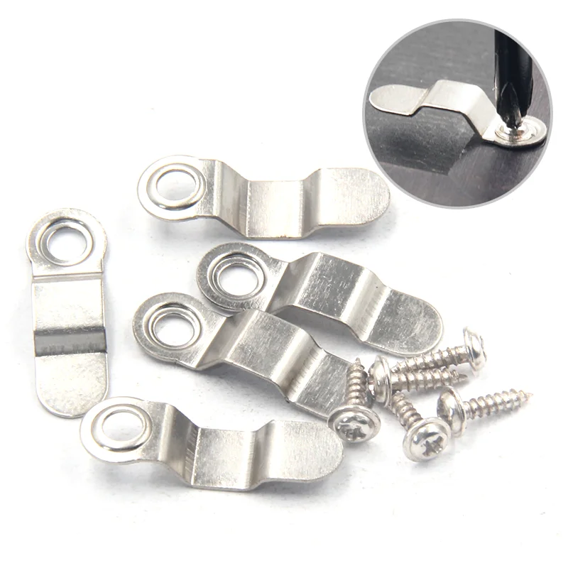 silver Metal Bent Bow Arch Picture Photo Mirror Frame Turnbutton with  Screws