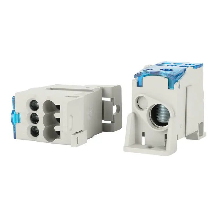 UKK160A Terminal Block one in Six Out Din Rail distribution Box Universal Electric Wire Connector Power junction box