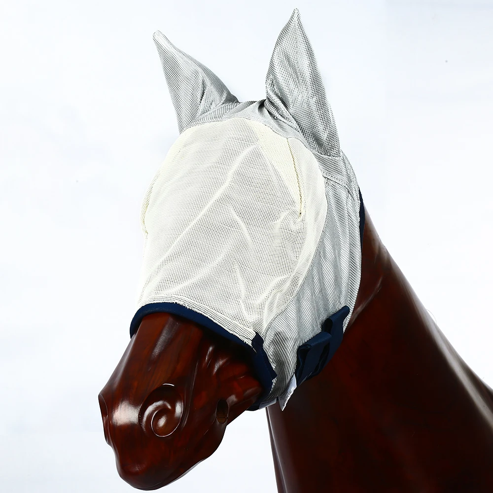 Hot Sale High End Equestrian Equine Equip Horse Equipment 1000D PVC Mesh Horse Riding Fly Veil With Funny Prints