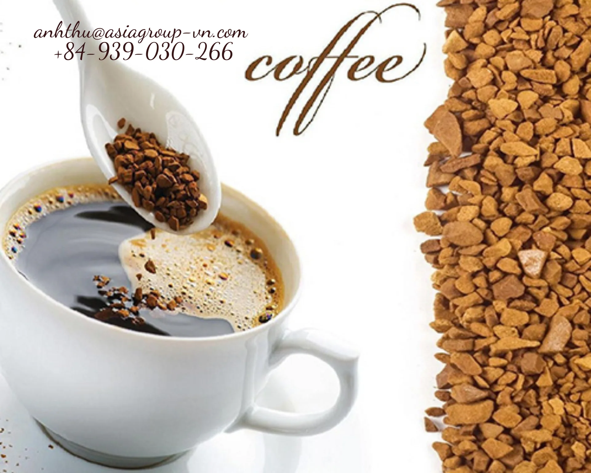 HIGH QUALITY SPRAY DRIED INSTANT COFFEE POWDER - +84939030266