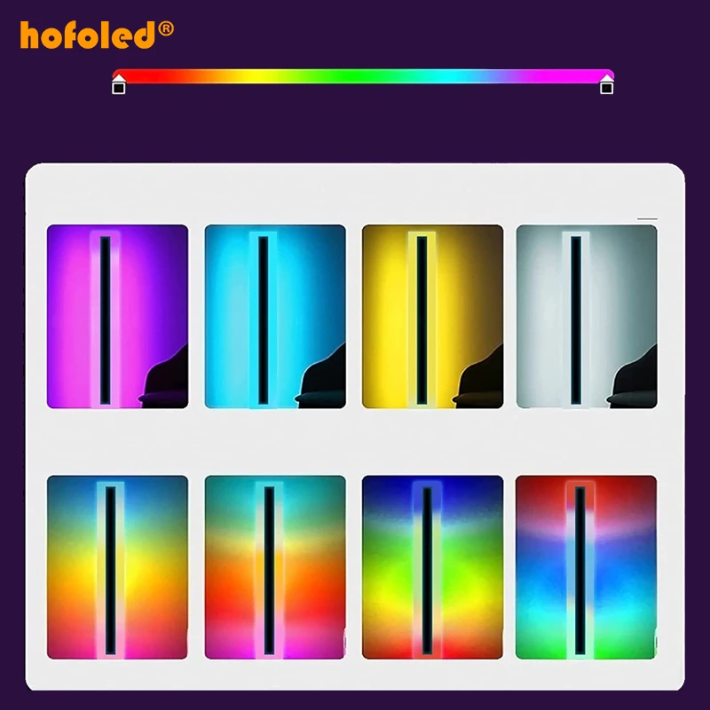 RGB Ip65 Outdoor Waterproof Long Linear Led Wall Light Smart Wall Sconce Lights For Home Bar Atmosphere Wall Lamps