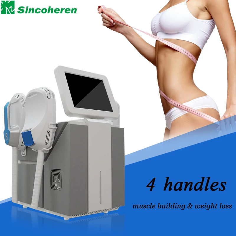 Портативный мышечный Стимулятор HIEMT Sinco EMSlim с 4 ручками устройство для скульптурирования тела EMS fatness rf