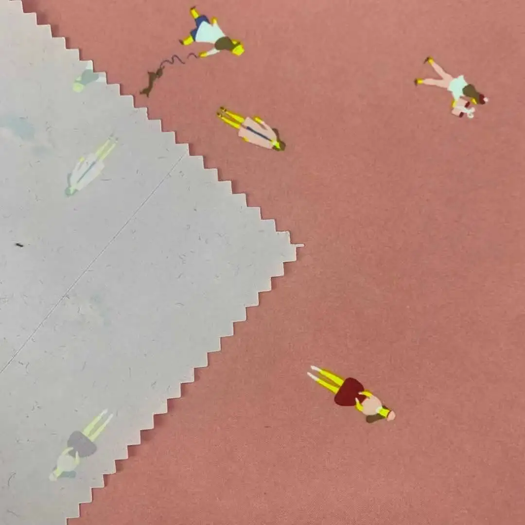 Оптовая продажа, Заводская тафта, детский непромокаемый дождевик с принтом, ткань из тафты