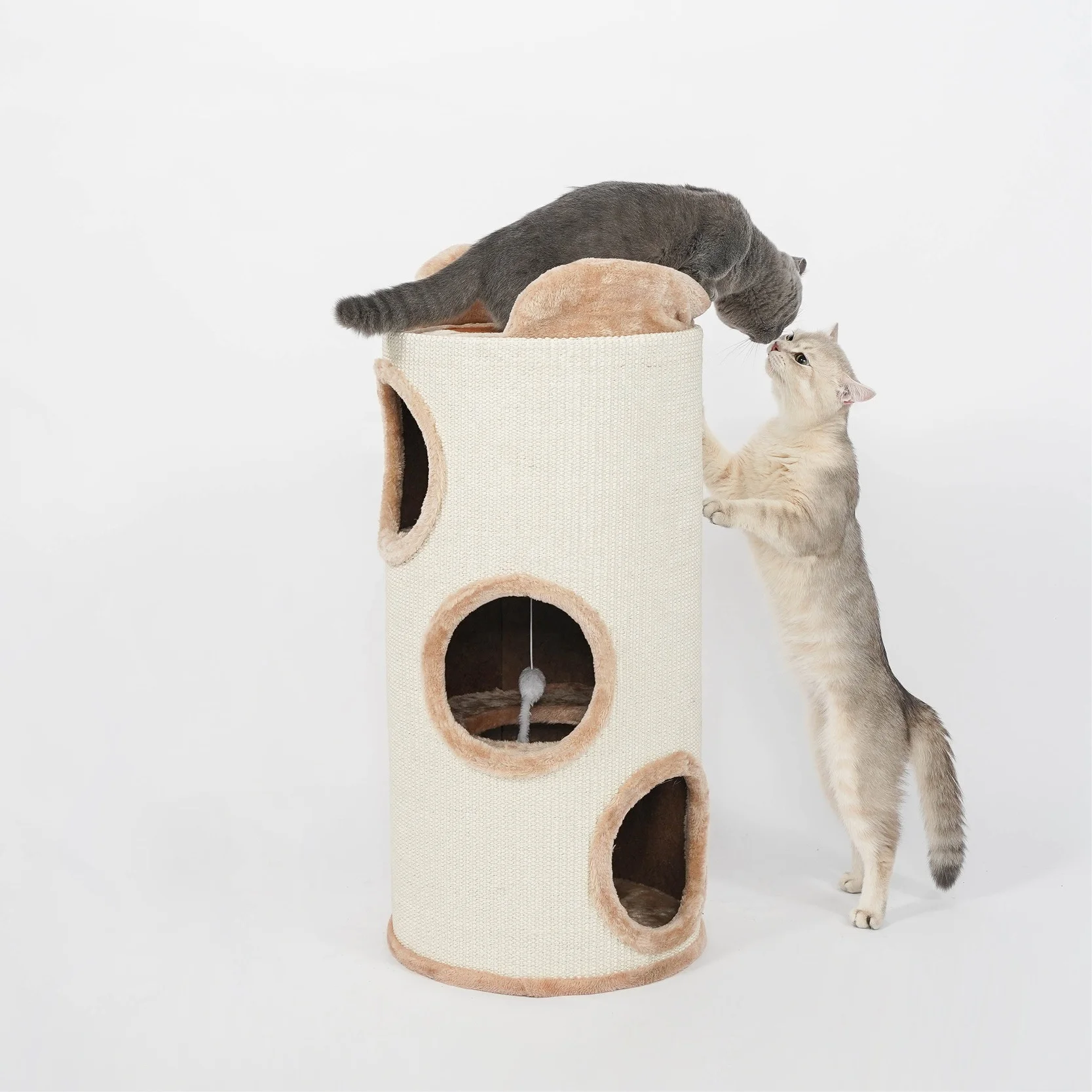 Maine Coon New Cat House Sisal Tower Climbing Cat Tree Playground  Scratcher Condo Castle