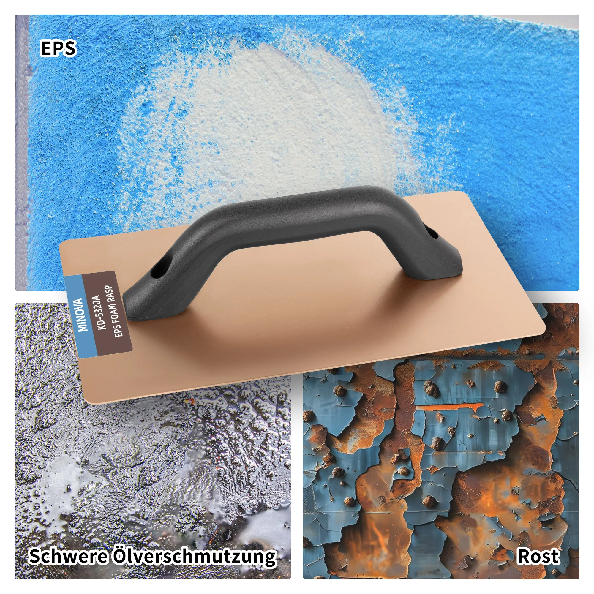MINOVA Professional 355x200mm Eifs Stucco Rasp Tungsten Carbide Saw Rasp for Efficient Surface Finishing