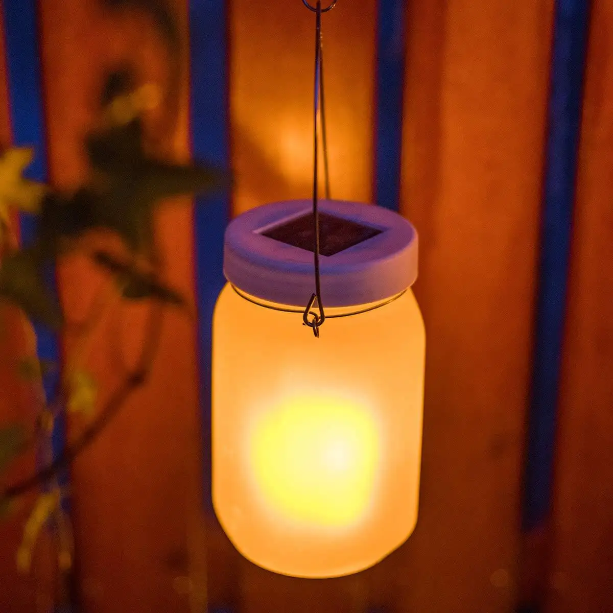 Уличный светильник на солнечной батарее Mason Jar подвесной стеклянный фонарь для кемпинга 36 светодиодов с мерцающим