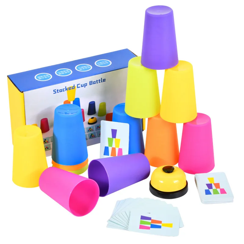 Customized Color Early Educational Desktop Game Toys Make Speed Stacking Cups Stacking Cups Battle