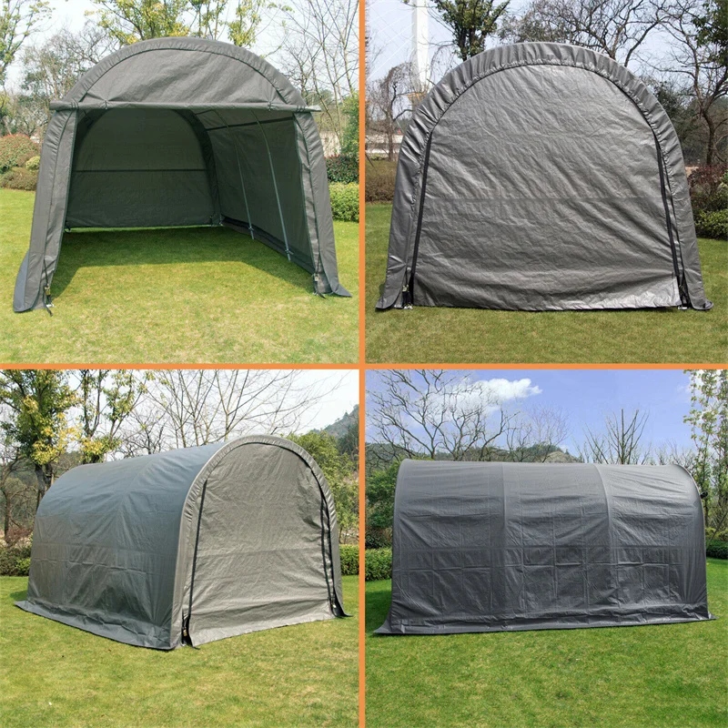 Versatile Heavy-Duty PVC Carport Canopy with Portable, All-Weather Tent for Car, Lumber, and Equipment Protection