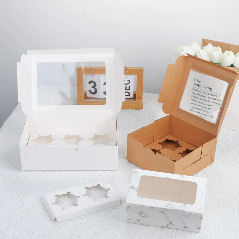 new arrival wholesale price corrugated transparent plastic hard cardboard packaging boxes for sliced mini mousse cake