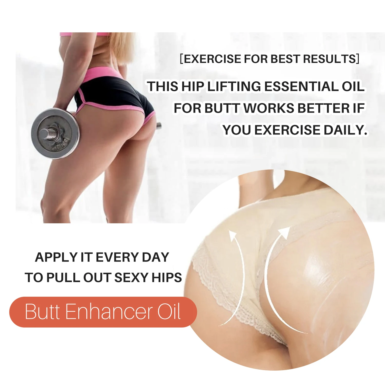 Private Label Buttock Sexy Massage Enhancement Big Ass Essential Oil Body Care Firming Hip Lift Up Butt Enlargement Oil