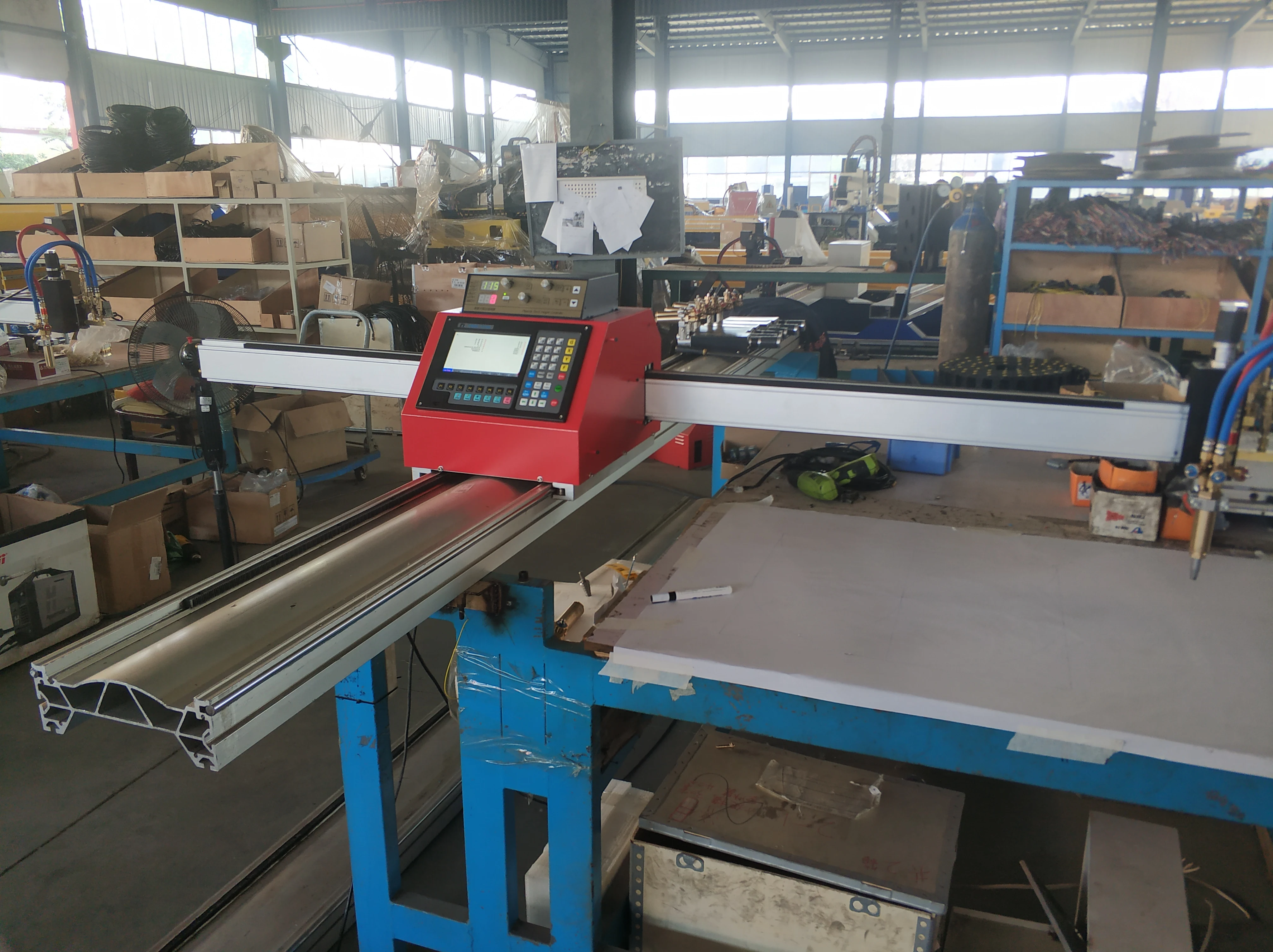 Portable CNC Flame Plasma cutter, flame plasma gas cutting machine