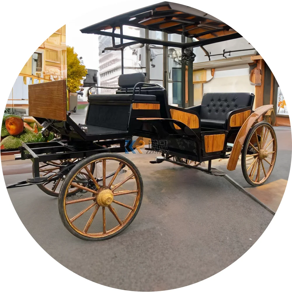 New Coming Four Wheel Horse Wagon Royal Princess Touristic Horse Carriage Electric Vehicles