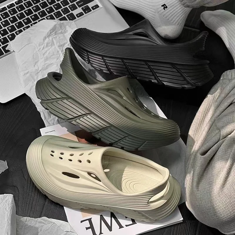 Best Quality Cool Breathable Summer Men Shoes Wholesale Leisure Fashionable hokas Slippers Sandals Polyester Upper Material Toe