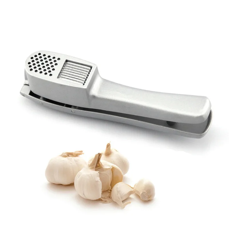 CHRT aluminum garlic squeezer Kitchen Tools Aluminum Alloy Garlic Press Stainless Steel Mincer Crusher for Nuts Seeds