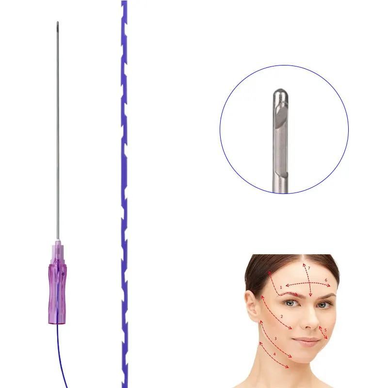 High Quality Korea 18g 100mm L needle V Shaping Cosmetic Collagen face lift Pdo Thread Molding Cog