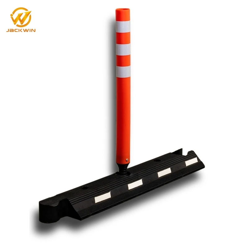 Vehicle Lane Divider with Flexible Post Traffic Lane Delineator