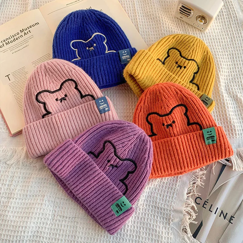 Newest Keep Warmth Soft Cap Cute Animal Thicken Fashion Woolen Beanie Knitted Hat