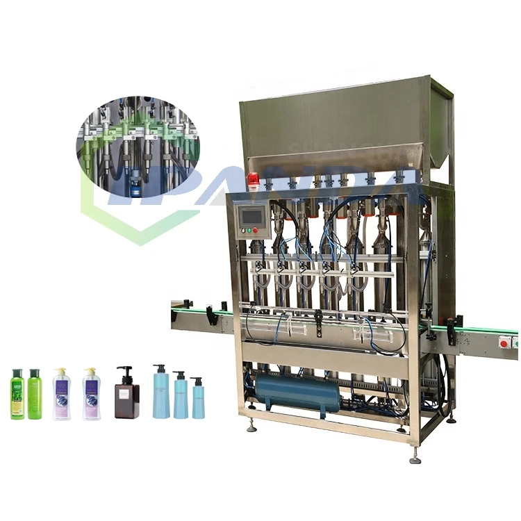 Automatic 6 Heads Cosmetic Shampoo Nail Polish Essential Oil Bottle Filling Machine Automatic Piston Filling Machine