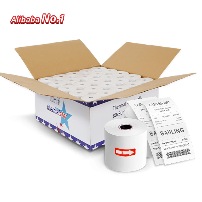 Thermal roll paper 56*13 till 80mm direct thermal pos 76mm*68m thermal paper rolls dubai for lottery