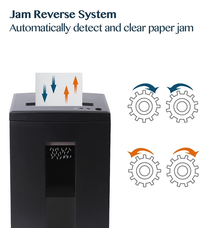 WOLVERINE 10-Sheet 40 Mins Running Time Cross Cut Paper shredder for  Home Office  Heavy Duty High Security Level P-5 Black