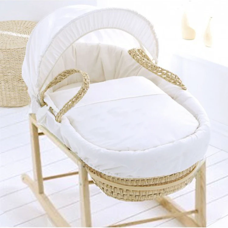 
wicker bassinet basket adult baby crib 