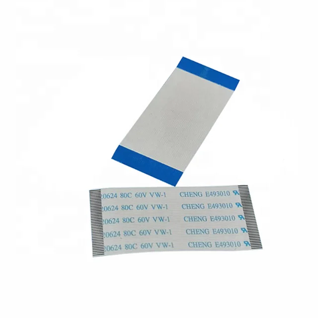 0.5mm 1.0mm 2mm FFC  AWM20624 electronic FFC cable with aluminium foil