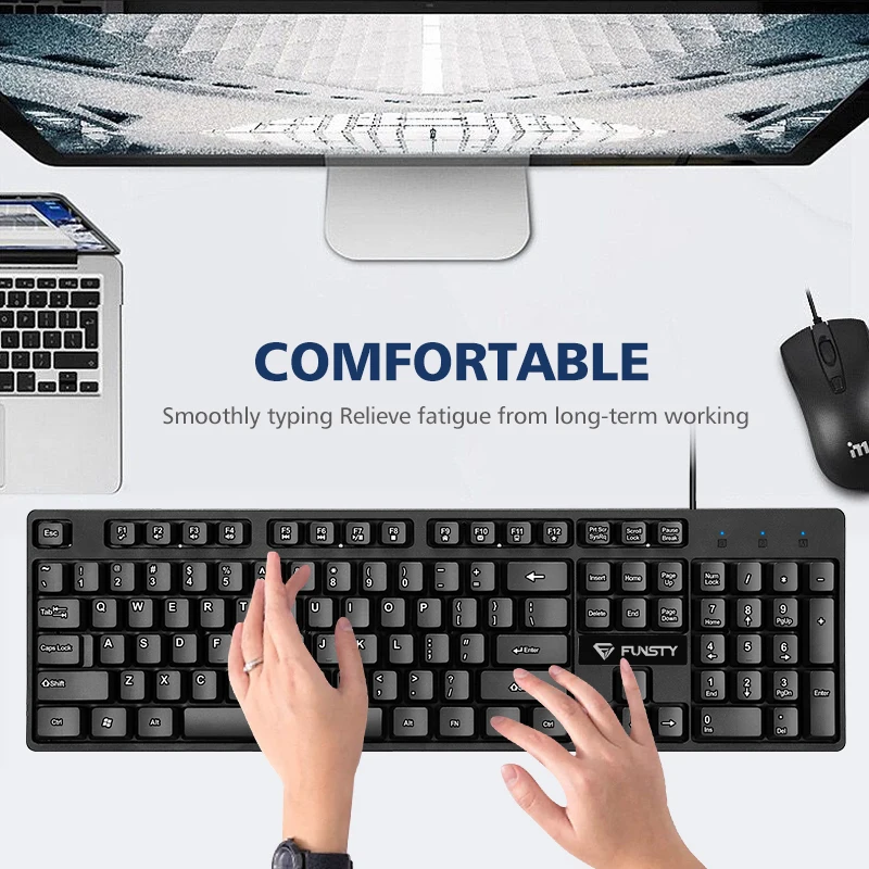 Cheap Work Wired Simple Mechanical Gaming Office Keyboard For Desktop PC Computer